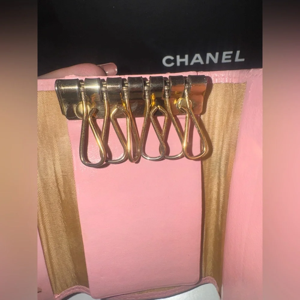 CHANEL Pink Key and Card Holder w/ Box, Dust Bag, and Bag. P - Picture 5 of 14